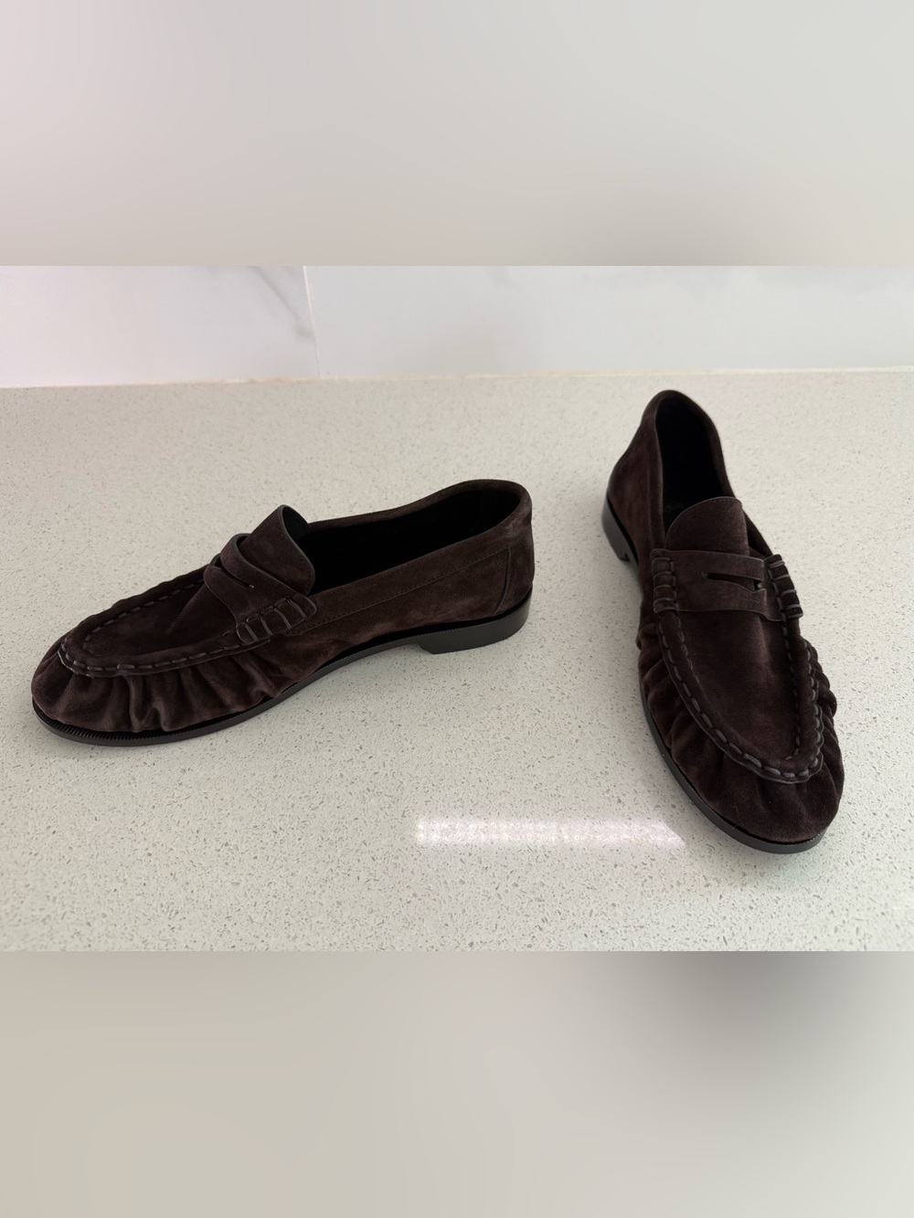 SAINT LAURENT YSL Le Loafer Brown Suede Penny Loafers Size EU 39 US 9 - Picture 4 of 10